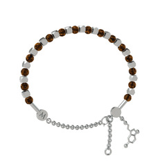 Mitra Serotonin Bilezik - Dumanlı kuvars 14 ayar beyaz altın bilezik #1xqdjsp