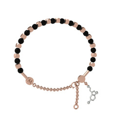 Mitra Serotonin Bilezik - Siyah zirkon 18 ayar rose altın bilezik #3fl8py
