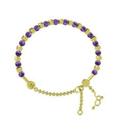 Mitra Serotonin Bilezik - Ametist 925 ayar altın kaplama gümüş bilezik #3swxb2