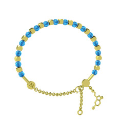 Akuamarin 18 ayar altın bilezik