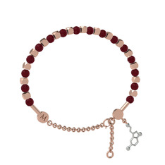 Mitra Serotonin Bilezik - Kök yakut 8 ayar rose altın bilezik #b7puax