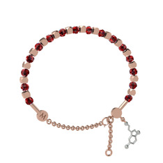 Mitra Serotonin Bilezik - Garnet 18 ayar rose altın bilezik #effgyk