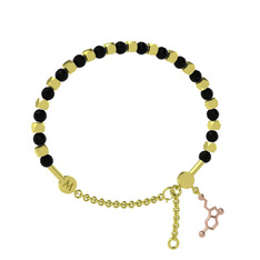 Siyah zirkon 18 ayar altın bilezik