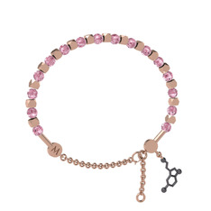 Mitra Serotonin Bilezik - Pembe kuvars 8 ayar rose altın bilezik #ilgiwe