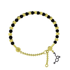Mitra Serotonin Bilezik - Siyah zirkon 925 ayar altın kaplama gümüş bilezik #iyyzfn