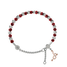 Mitra Serotonin Bilezik - Garnet 14 ayar beyaz altın bilezik #jw6duo