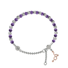 Mitra Serotonin Bilezik - Ametist 18 ayar beyaz altın bilezik #n7i1yz