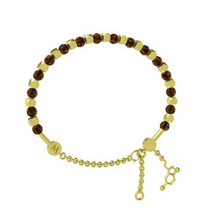 Dumanlı kuvars 8 ayar altın bilezik