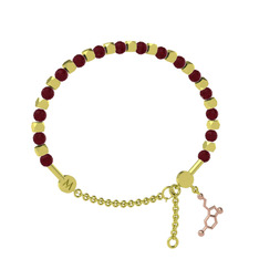 Mitra Serotonin Bilezik - Kök yakut 925 ayar altın kaplama gümüş bilezik #pry64m