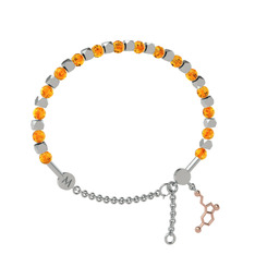 Mitra Serotonin Bilezik - Sitrin 14 ayar beyaz altın bilezik #q1xywo