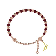 Mitra Serotonin Bilezik - Kök yakut 8 ayar rose altın bilezik #qh7t4v