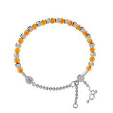 Mitra Serotonin Bilezik - Sitrin 18 ayar beyaz altın bilezik #qm7yoo