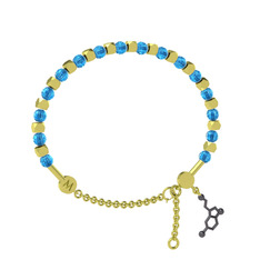 Mitra Serotonin Bilezik - Akuamarin 8 ayar altın bilezik #wm3dyh