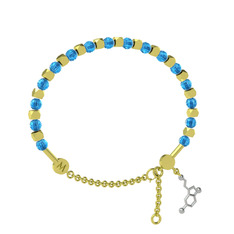 Mitra Serotonin Bilezik - Akuamarin 18 ayar altın bilezik #x56t61