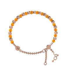 Mitra Serotonin Bilezik - Sitrin 925 ayar rose altın kaplama gümüş bilezik #z4skk3