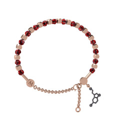 Mitra Serotonin Bilezik - Garnet 8 ayar rose altın bilezik #zu4dly
