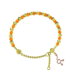 Sitrin 14 ayar altın bilezik