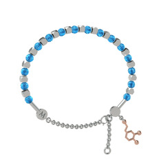 Mitra Dopamin Bilezik - Akuamarin 925 ayar gümüş bilezik #12llwub