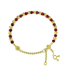 Garnet 18 ayar altın bilezik