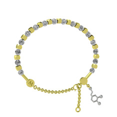 Mitra Dopamin Bilezik - Beyaz zirkon 8 ayar altın bilezik #1ahi8f0