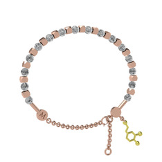 Beyaz zirkon 8 ayar rose altın bilezik