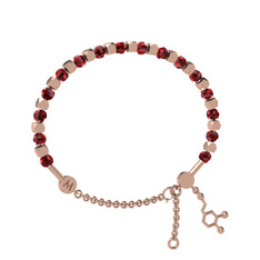 Garnet 8 ayar rose altın bilezik