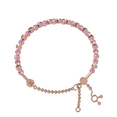 Mitra Dopamin Bilezik - Pembe kuvars 14 ayar rose altın bilezik #1sodpll