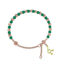 Mitra Dopamin Bilezik - Kök zümrüt 14 ayar rose altın bilezik #1uhywug