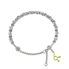 Mitra Dopamin Bilezik - Beyaz zirkon 14 ayar beyaz altın bilezik #1x5nhg3