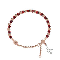 Mitra Dopamin Bilezik - Garnet 14 ayar rose altın bilezik #4qt3jv