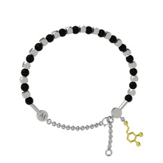 Mitra Dopamin Bilezik - Siyah zirkon 18 ayar beyaz altın bilezik #amqpd6