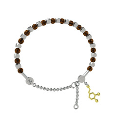 Mitra Dopamin Bilezik - Dumanlı kuvars 14 ayar beyaz altın bilezik #lw6z45