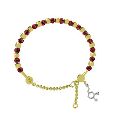 Garnet 18 ayar altın bilezik