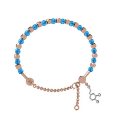 Akuamarin 8 ayar rose altın bilezik