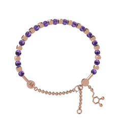 Mitra Dopamin Bilezik - Ametist 8 ayar rose altın bilezik #n40y7h