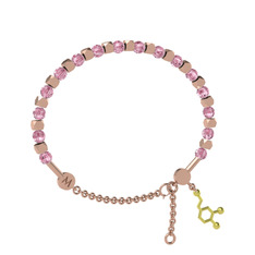 Mitra Dopamin Bilezik - Pembe kuvars 8 ayar rose altın bilezik #uzv5m0