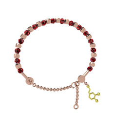Mitra Dopamin Bilezik - Garnet 8 ayar rose altın bilezik #x4k4ic
