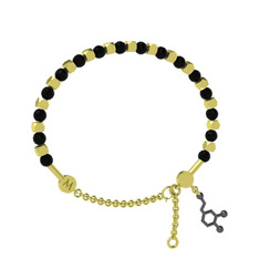 Mitra Dopamin Bilezik - Siyah zirkon 8 ayar altın bilezik #ytnrdo