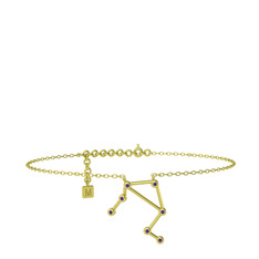 Libra Halhal - Ametist 18 ayar altın bilezik (20 cm altın rolo zincir) #1n35ank