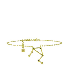 Libra Halhal - Peridot 18 ayar altın bilezik (20 cm altın rolo zincir) #1nqecbh