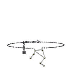 Libra Halhal - Peridot 925 ayar gümüş bilezik (20 cm gümüş rolo zincir) #f36u17