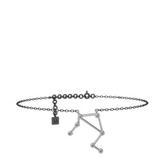 Libra Halhal - Pırlanta 925 ayar gümüş bilezik (0.077 karat, 20 cm gümüş rolo zincir) #vwe4hp