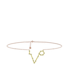 Pisces Halhal - Beyaz zirkon 18 ayar altın bilezik (20 cm gümüş rolo zincir) #1j9m0id