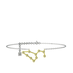 Leo Halhal - Swarovski 14 ayar altın bilezik (20 cm gümüş rolo zincir) #eoggwn