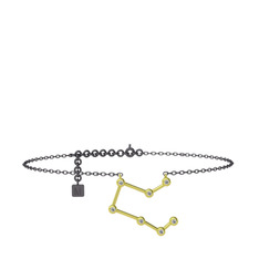 Pegasus Halhal - Swarovski 925 ayar altın kaplama gümüş bilezik (20 cm gümüş rolo zincir) #1eznhxe