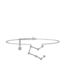 Pegasus Halhal - Swarovski 18 ayar beyaz altın bilezik (20 cm beyaz altın rolo zincir) #1yhz11w