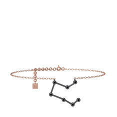 Pegasus Halhal - Siyah zirkon 925 ayar siyah rodyum kaplama gümüş bilezik (20 cm gümüş rolo zincir) #ny0qhc