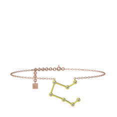 Pegasus Halhal - Swarovski 18 ayar altın bilezik (20 cm rose altın rolo zincir) #vh8fbz