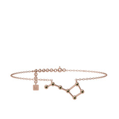 Ursa Minor Halhal - Peridot 14 ayar rose altın bilezik (20 cm gümüş rolo zincir) #1gtwpn7