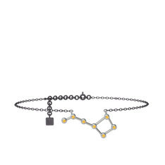 Sitrin 925 ayar gümüş bilezik (20 cm gümüş rolo zincir)